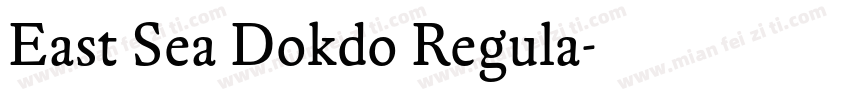 East Sea Dokdo Regula字体转换